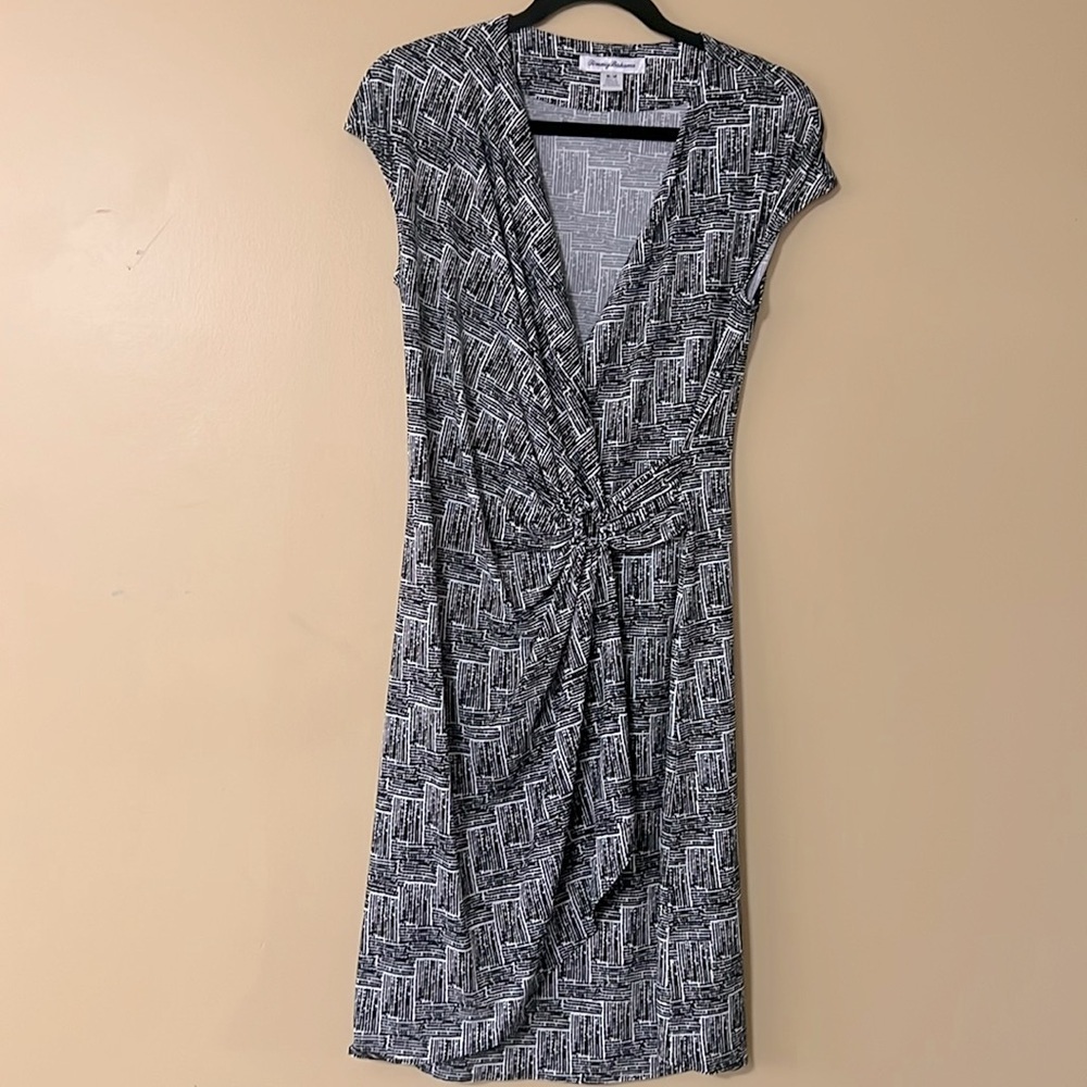 Tommy Bahama Black and White Patterned Dress
